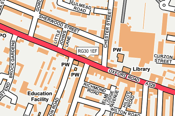 RG30 1EF map - OS OpenMap – Local (Ordnance Survey)