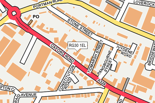 RG30 1EL map - OS OpenMap – Local (Ordnance Survey)