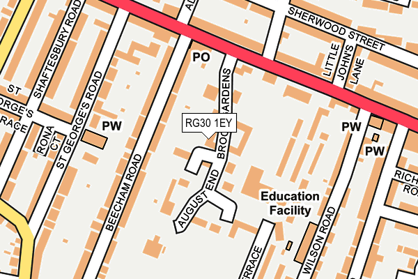 RG30 1EY map - OS OpenMap – Local (Ordnance Survey)