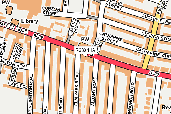 RG30 1HA map - OS OpenMap – Local (Ordnance Survey)