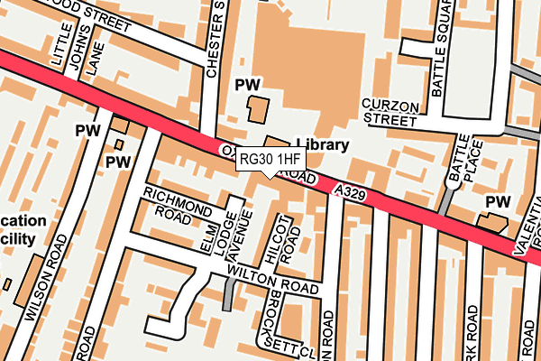 RG30 1HF map - OS OpenMap – Local (Ordnance Survey)