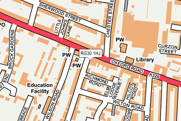 RG30 1HJ map - OS OpenMap – Local (Ordnance Survey)