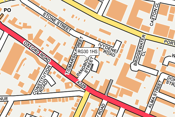 RG30 1HS map - OS OpenMap – Local (Ordnance Survey)