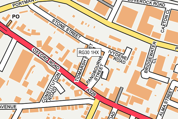 RG30 1HX map - OS OpenMap – Local (Ordnance Survey)