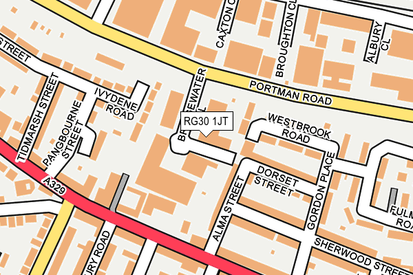 RG30 1JT map - OS OpenMap – Local (Ordnance Survey)