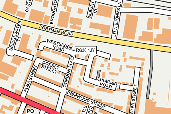 RG30 1JY map - OS OpenMap – Local (Ordnance Survey)