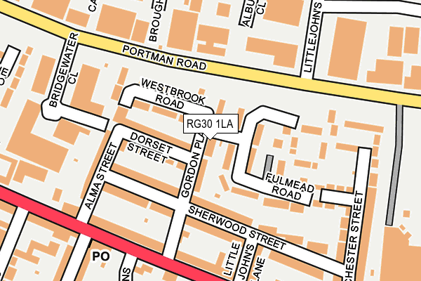 RG30 1LA map - OS OpenMap – Local (Ordnance Survey)