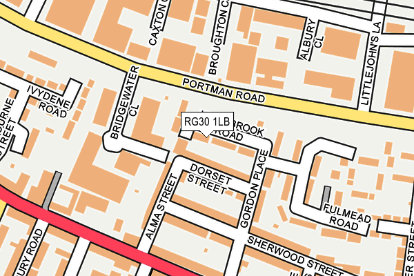 RG30 1LB map - OS OpenMap – Local (Ordnance Survey)