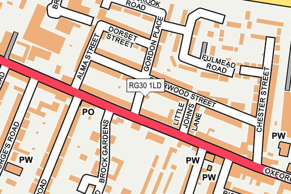 RG30 1LD map - OS OpenMap – Local (Ordnance Survey)