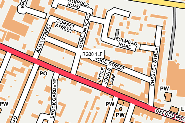 RG30 1LF map - OS OpenMap – Local (Ordnance Survey)