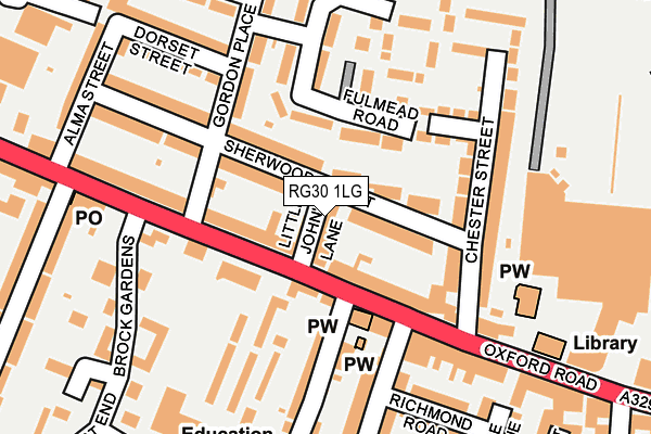 RG30 1LG map - OS OpenMap – Local (Ordnance Survey)