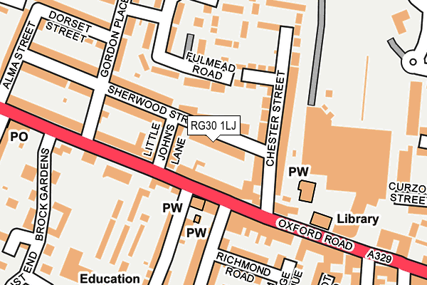 RG30 1LJ map - OS OpenMap – Local (Ordnance Survey)