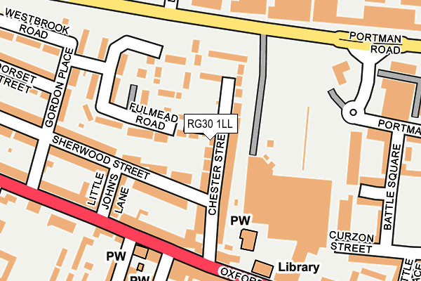 RG30 1LL map - OS OpenMap – Local (Ordnance Survey)