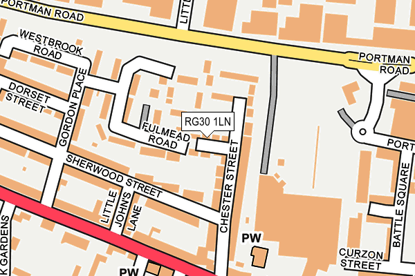 RG30 1LN map - OS OpenMap – Local (Ordnance Survey)