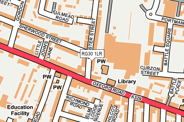 RG30 1LR map - OS OpenMap – Local (Ordnance Survey)