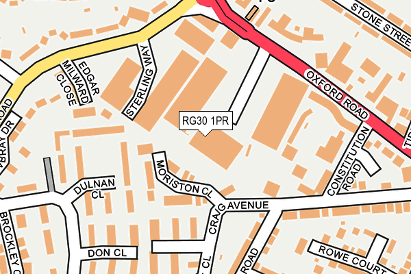 RG30 1PR map - OS OpenMap – Local (Ordnance Survey)