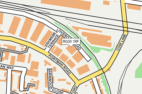 RG30 1RF map - OS OpenMap – Local (Ordnance Survey)