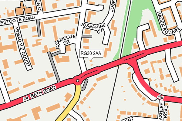 RG30 2AA map - OS OpenMap – Local (Ordnance Survey)