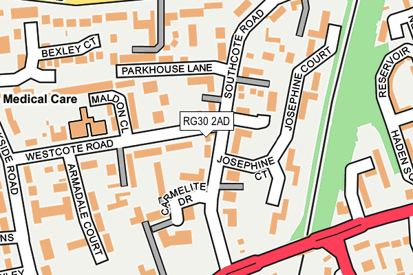 RG30 2AD map - OS OpenMap – Local (Ordnance Survey)