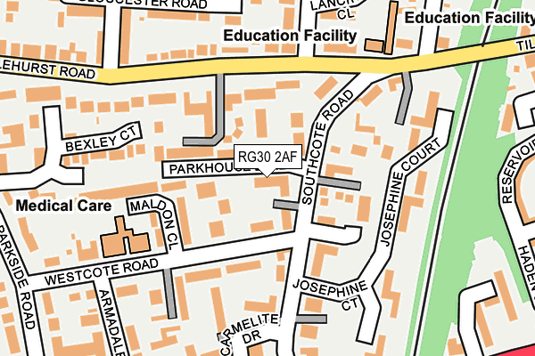 RG30 2AF map - OS OpenMap – Local (Ordnance Survey)