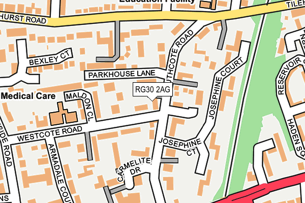 RG30 2AG map - OS OpenMap – Local (Ordnance Survey)