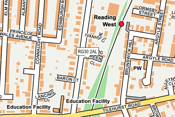 RG30 2AL map - OS OpenMap – Local (Ordnance Survey)