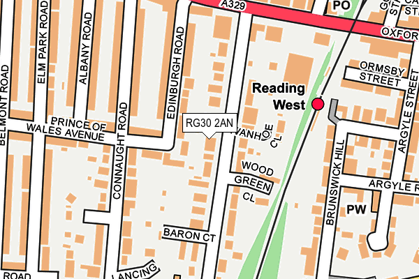 RG30 2AN map - OS OpenMap – Local (Ordnance Survey)