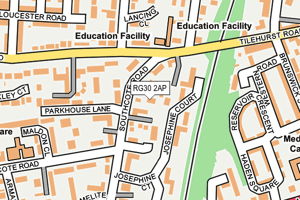 RG30 2AP map - OS OpenMap – Local (Ordnance Survey)
