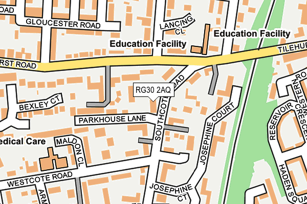 RG30 2AQ map - OS OpenMap – Local (Ordnance Survey)