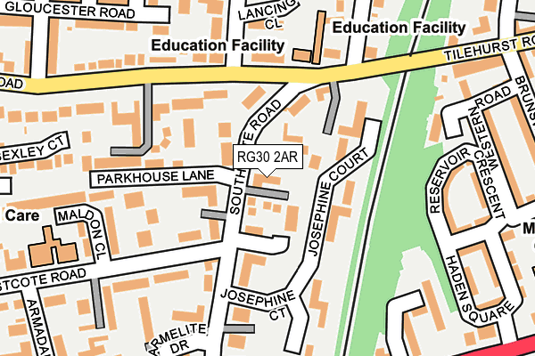 RG30 2AR map - OS OpenMap – Local (Ordnance Survey)