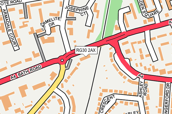 RG30 2AX map - OS OpenMap – Local (Ordnance Survey)