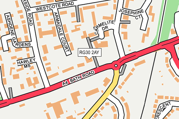 RG30 2AY map - OS OpenMap – Local (Ordnance Survey)