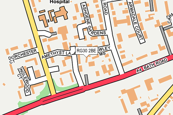 RG30 2BE map - OS OpenMap – Local (Ordnance Survey)