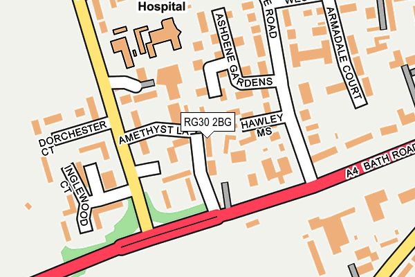 RG30 2BG map - OS OpenMap – Local (Ordnance Survey)