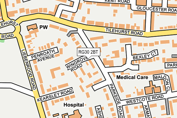 RG30 2BT map - OS OpenMap – Local (Ordnance Survey)