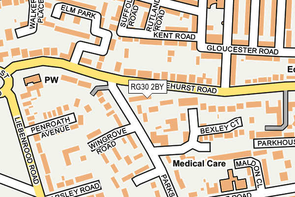 RG30 2BY map - OS OpenMap – Local (Ordnance Survey)