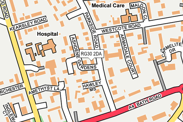 RG30 2DA map - OS OpenMap – Local (Ordnance Survey)