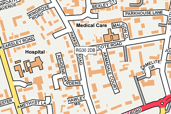 RG30 2DB map - OS OpenMap – Local (Ordnance Survey)