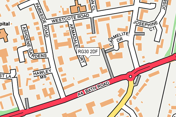 RG30 2DF map - OS OpenMap – Local (Ordnance Survey)