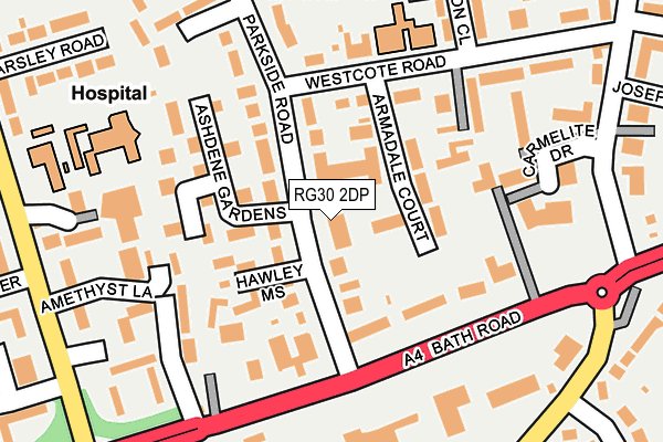 RG30 2DP map - OS OpenMap – Local (Ordnance Survey)