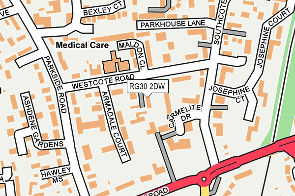 RG30 2DW map - OS OpenMap – Local (Ordnance Survey)