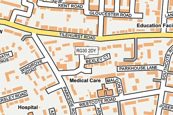 RG30 2DY map - OS OpenMap – Local (Ordnance Survey)