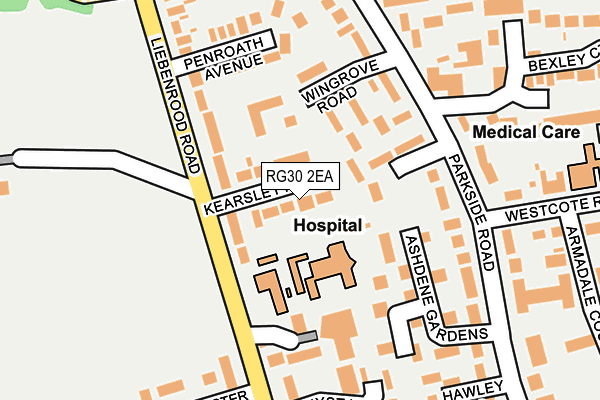 RG30 2EA map - OS OpenMap – Local (Ordnance Survey)