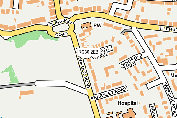 RG30 2EB map - OS OpenMap – Local (Ordnance Survey)