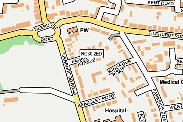 RG30 2ED map - OS OpenMap – Local (Ordnance Survey)
