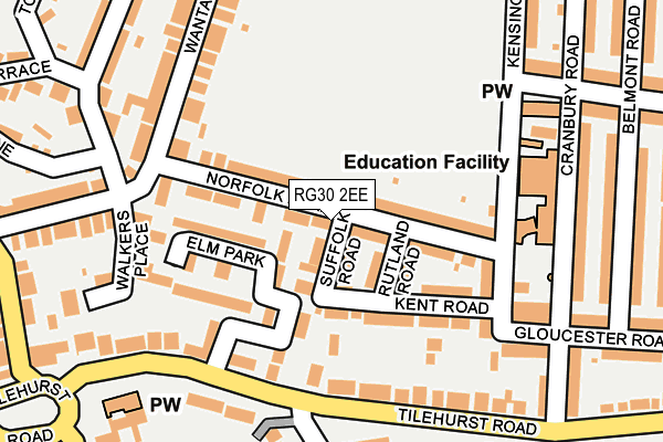 RG30 2EE map - OS OpenMap – Local (Ordnance Survey)