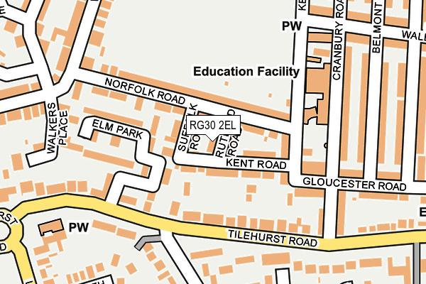 RG30 2EL map - OS OpenMap – Local (Ordnance Survey)