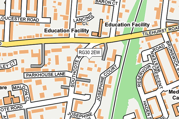 RG30 2EW map - OS OpenMap – Local (Ordnance Survey)