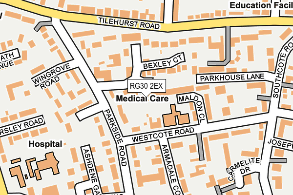 RG30 2EX map - OS OpenMap – Local (Ordnance Survey)