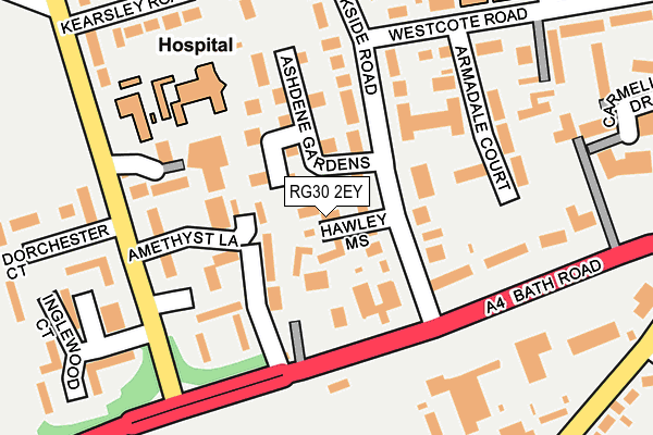 RG30 2EY map - OS OpenMap – Local (Ordnance Survey)